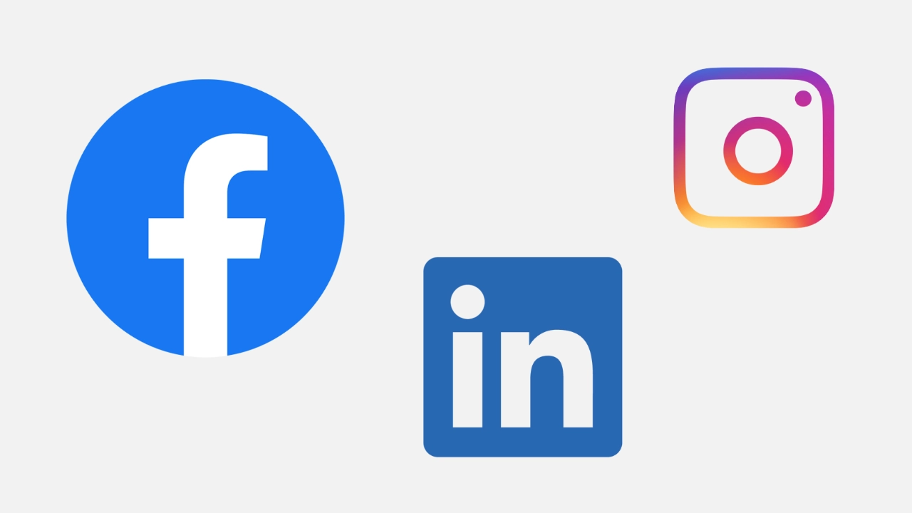 Social Media FB Insta Linkedin Logos