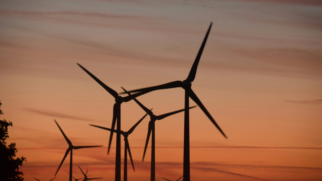 Windpark Sonnenuntergang