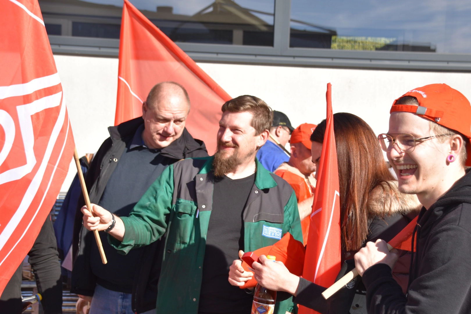 Warnstreik bei Heyco in Tittling am 20.10.21 anlässlich der Tarifrunde Holz- und Kunststoff 2021