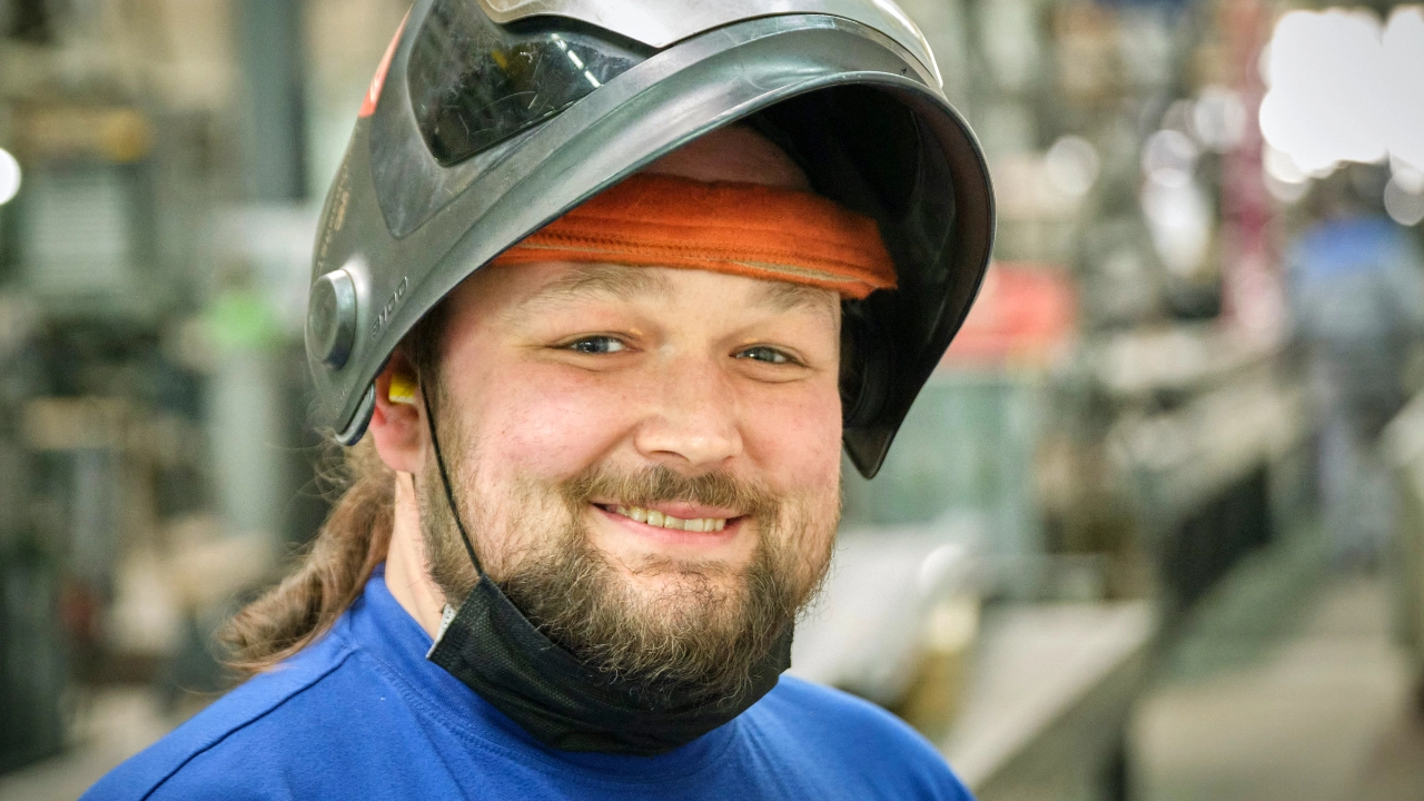 Mitarbeiter Markus Beuther bei Voith in Heidenheim