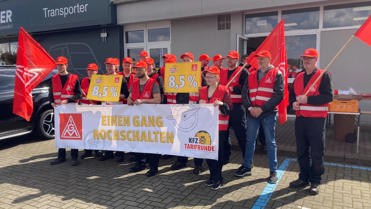 Kfz Warnstreiks bei der Firma Egon Senger GmbH