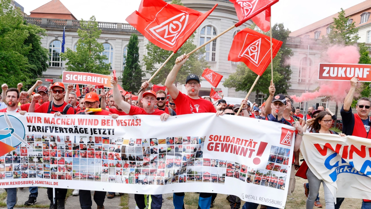 Vestas Kundgebung Windgipfel Berlin