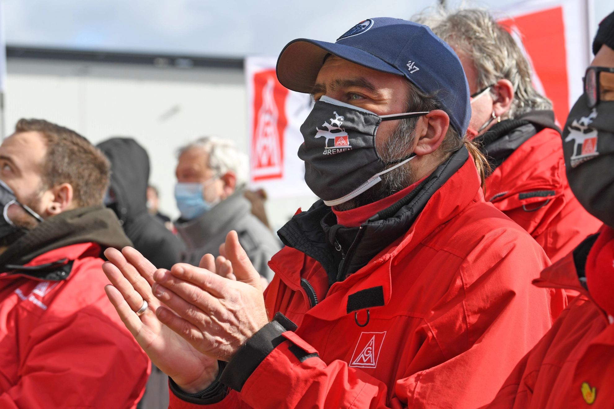 Warnstreik Tarifrunde 2021 Metallindustrie Airbus Bremen 
