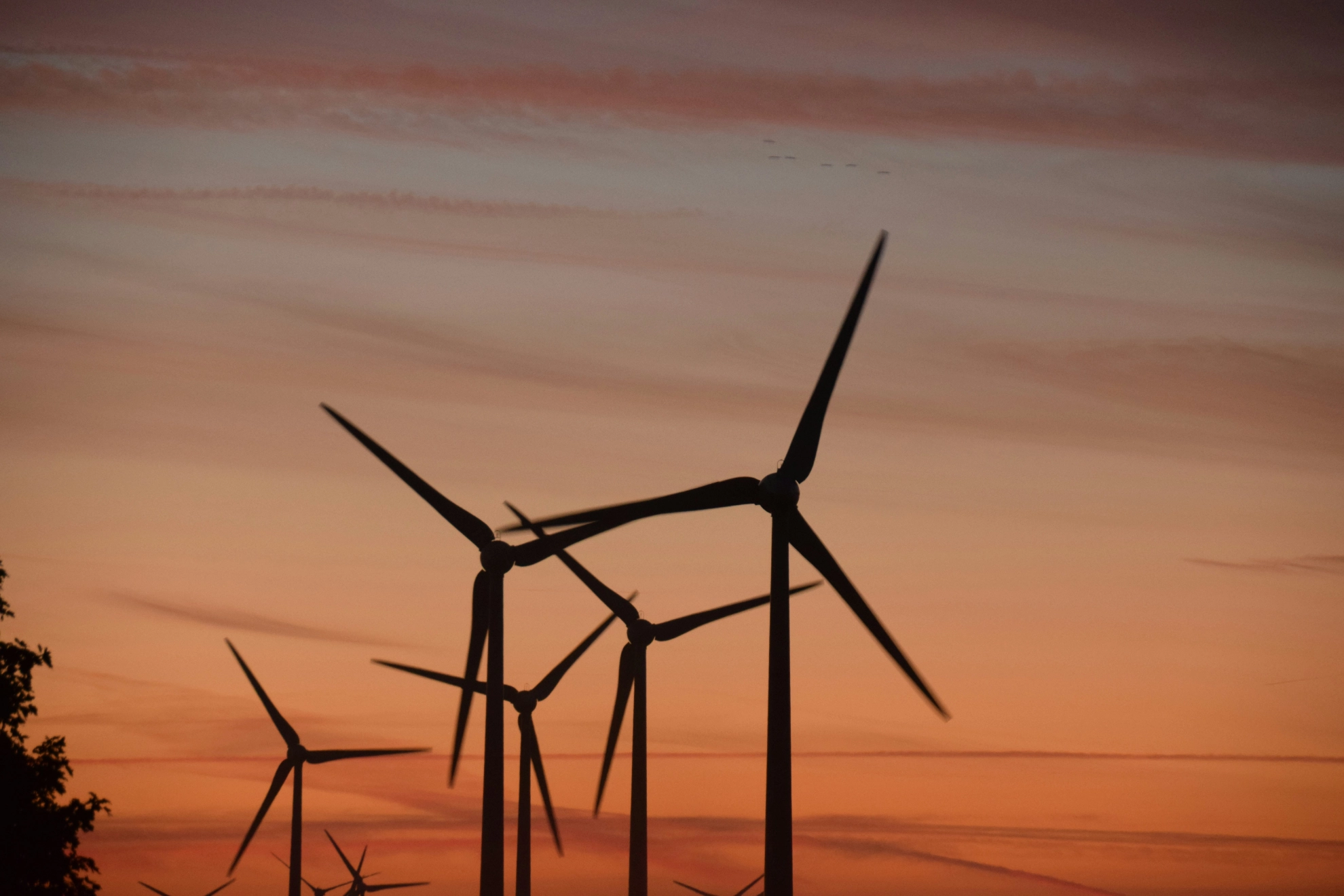 Windpark Sonnenuntergang