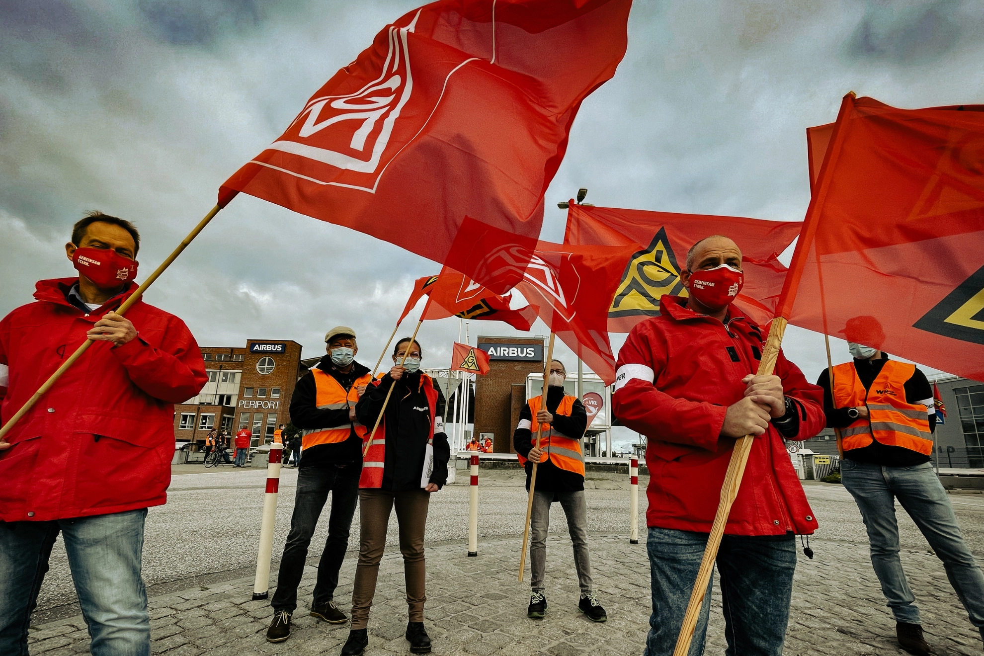 Warnstreiks bei Airbus in Hamburg