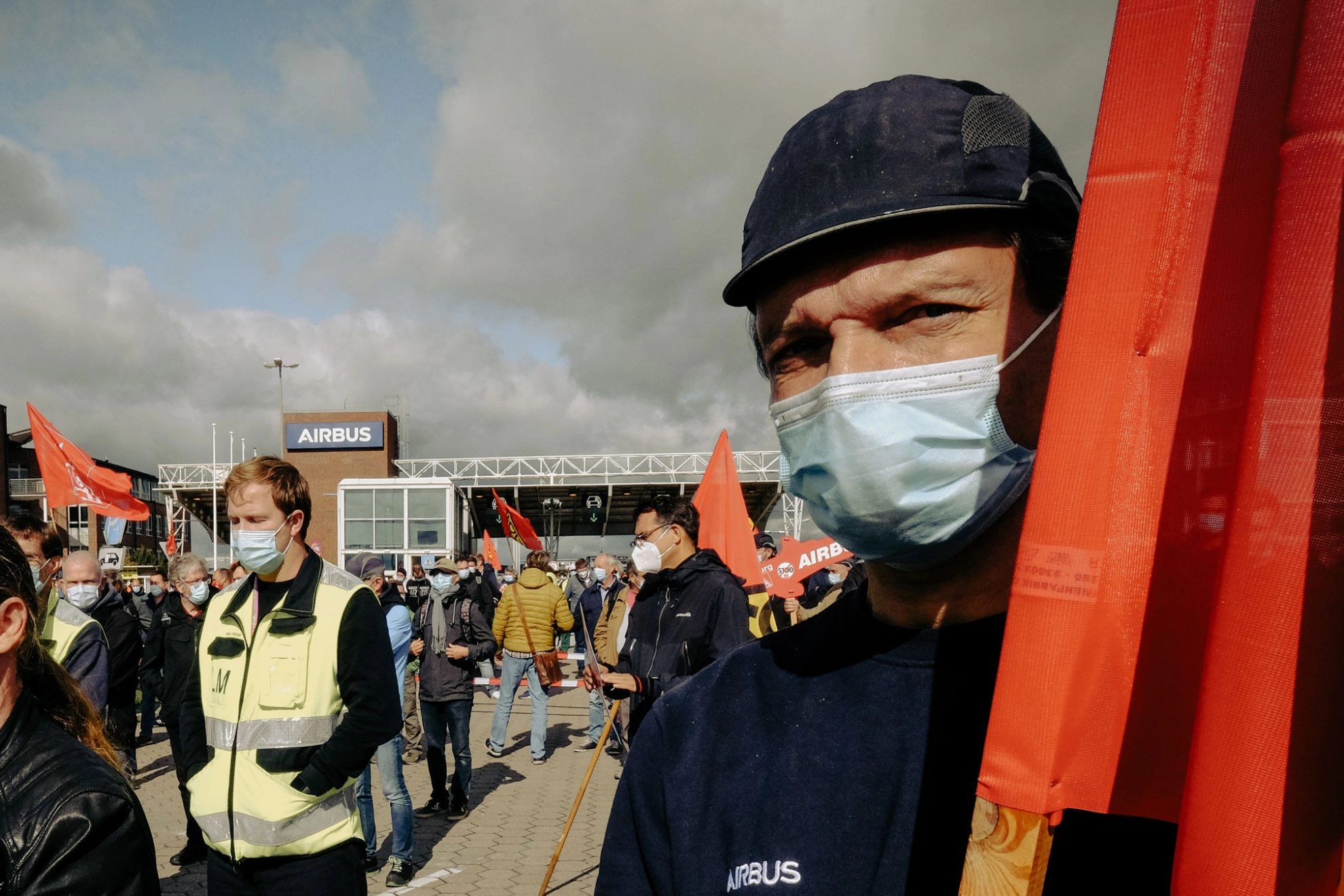 Warnstreik bei Airbus in Hamburg im Rahmen der Tarifrunde 2021