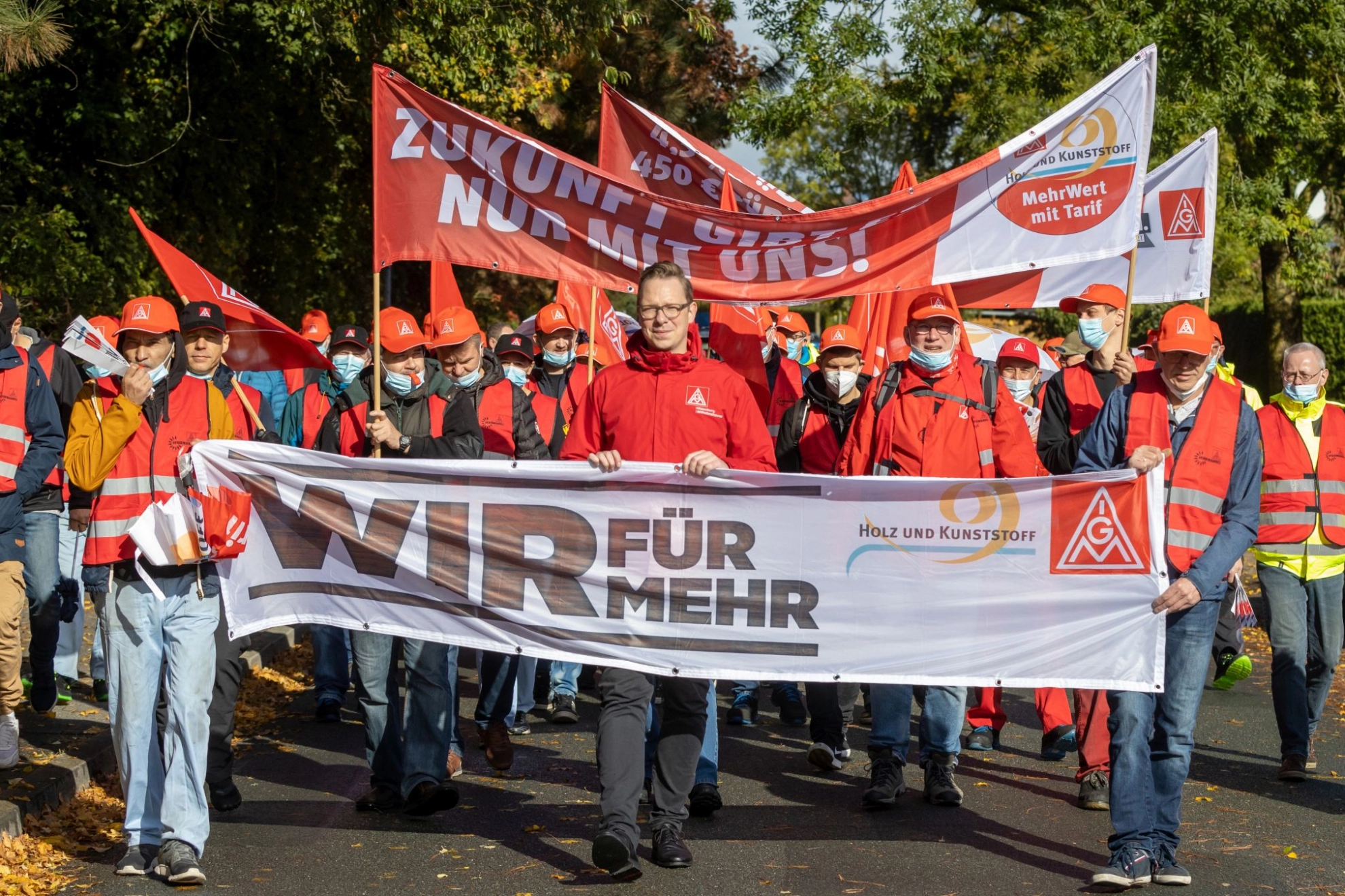 Warnstreik Berry Bramlage am 15.10.2021 in Oldenburg