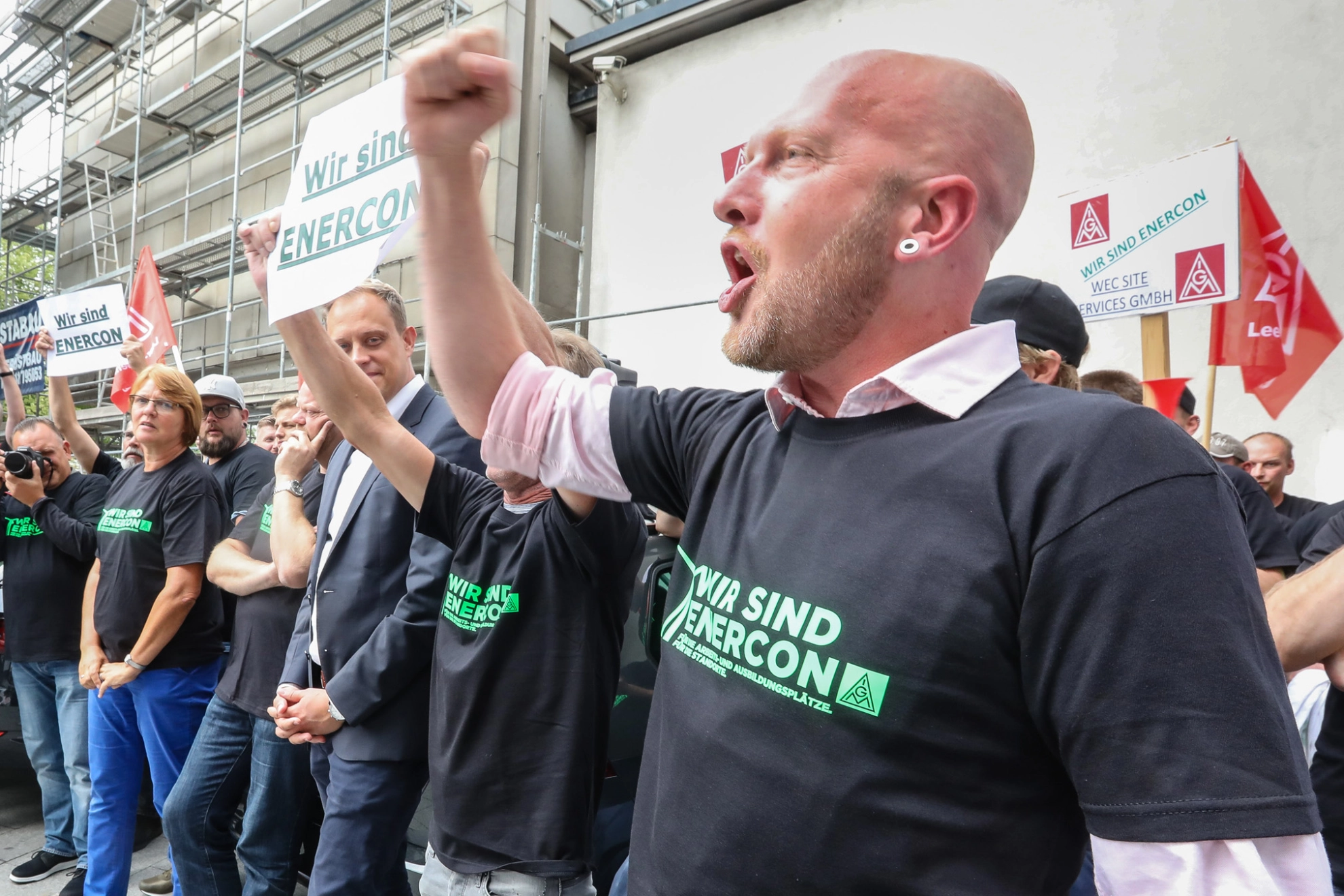 Enercon Kundgebung in Hannover - Runder Tisch