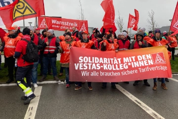 IG Metall weitet Streiks beim Windanlagenhersteller Vestas aus