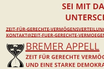 Bremer Appell „Zeit für gerechte Vermögensverteilung und eine starke Demokratie“