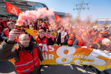 Warnstreikaktionen in der Region Hamburg 