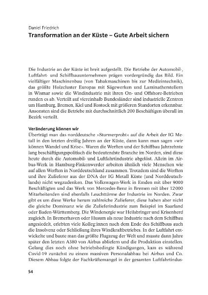 Daniel Friedrich Transformation an der Kueste