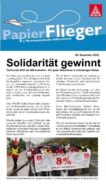 Papierflieger Dezember 2022