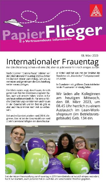 Papierflieger März 2023
