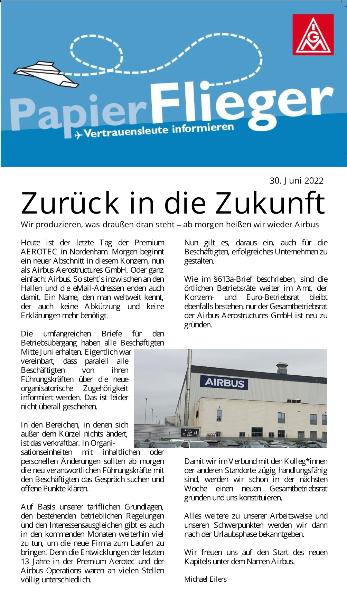 Papierflieger Juni 2022