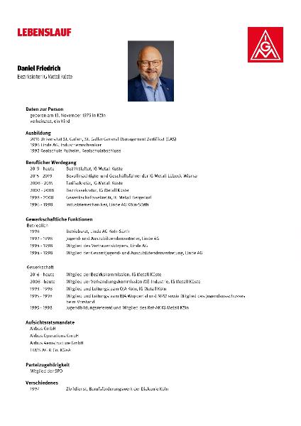 Lebenslauf Bezirksleiter Daniel Friedrich