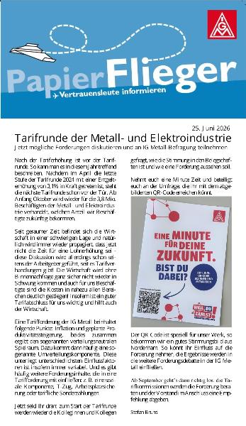 Papierflieger Juni 2026