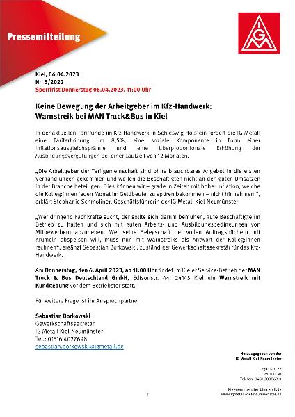 Warnstreik MAN Kiel