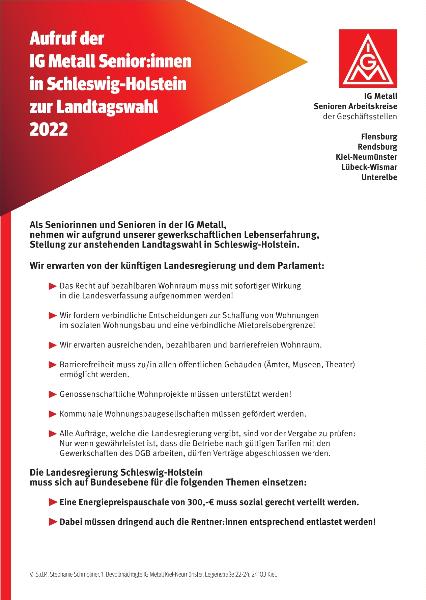 Aufruf zur Landtagswahl